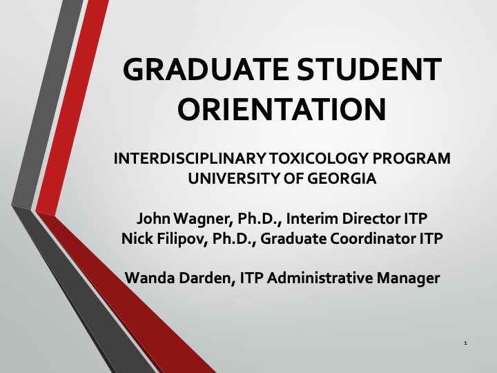 Student Orientation Presentation Cover